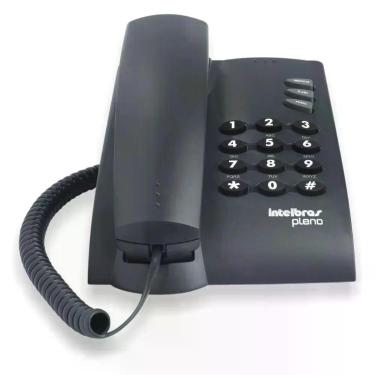 Imagem de Telefone Fixo Intelbras Pleno com Fio, Preto