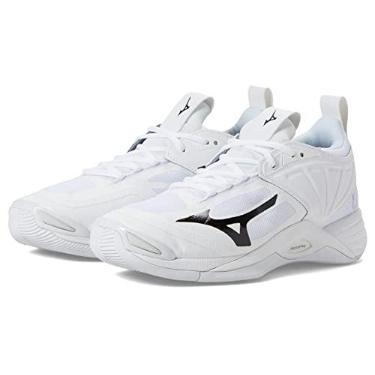 Imagem de Mizuno Tênis de vôlei feminino Wave Momentum 2, Branco/preto, 43