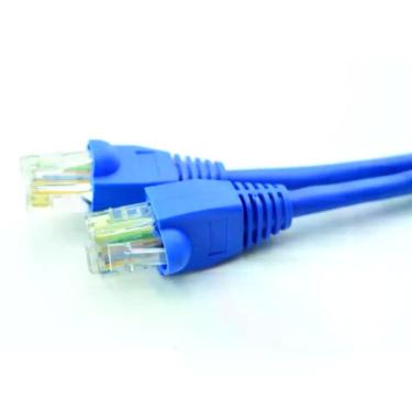 Imagem de Cabo de rede 3 Metros Patch Cord CAT 5E Azul - Wincabos