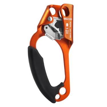 Imagem de NewDoar Equipamento de Rapel Arborista de Arborismo Esquerdo Ascender Braçadeira de Corda Certificado CE para Corda de 8 ~ 13 mm (Laranja-Esquerda)