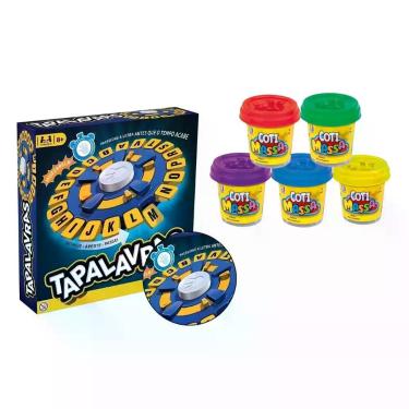 Imagem de Jogo Tapalavras + 5 Massinhas Coti Massa Cotiplas Criativa e Educativa