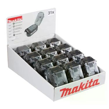 Imagem de Caixa Display com 12 Estojos 31 Bits Tipo Bateria para Parafusadeira Makita Bivolt