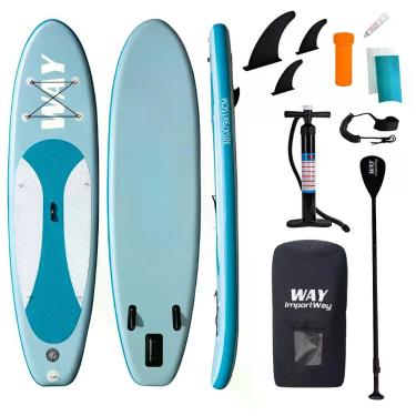Imagem de Prancha Stand Up Inflável Alta Performance com Remo 320x76x15cm Comple