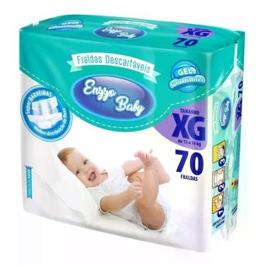 Imagem de Kit Com 3 Pacotes Enzzo Baby XG Com 210 Fraldas Atacado Barato Revenda