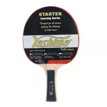 Imagem de Raquete Yashima Tenis de Mesa Borracha Crespa - Ptoverm, Pto, Verm
