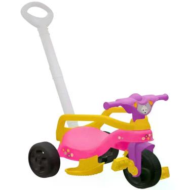 Imagem de Triciclo Infantil Encantado com Empurrador Removível e Ajustável Pais & Filhos