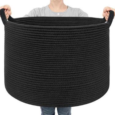 Imagem de Cesta de Ropa Goodpick Grande 55x35x35 cm Algodón Negro