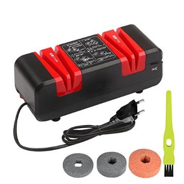 Imagem de KKcare Afiador de facas elétrico profissional multifuncional cortador automático com bisel de 15 graus e ranhuras finas para facas serrilhadas retas tesoura cortador de cozinha moedor com 3