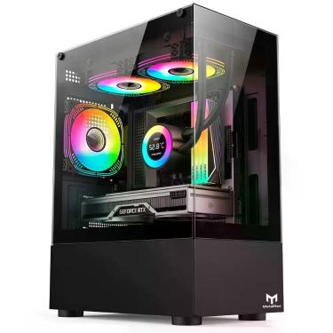Imagem de Gabinete Micro-ATX Gamer Stellar Mini MetalRed M8 Sem Fans - Preto