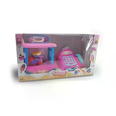 Imagem de Kit Caixa Registradora e Sorveteria Infantil - Rosa - BS TOYS