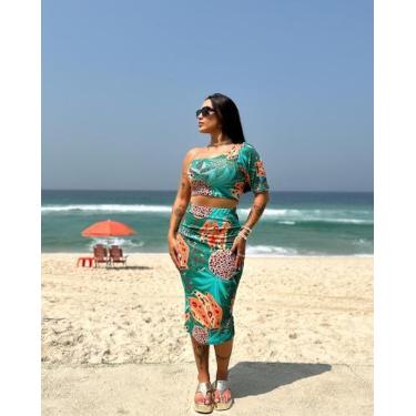 Imagem de Conjunto Saia Midi e Cropped Meu Abacaxi - Padrao, G