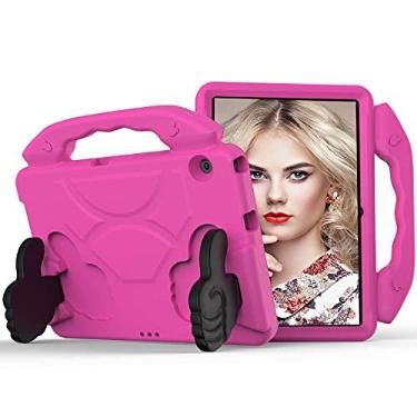 Imagem de Capa para tablet Para Huawei MediaPad T3 10 9.6 "Caixa de tabuleta para crianças de choque à prova de choque Eva. Proteção à prova de impacto à prova de impacto da alça de proteção (Color : ROSE RED