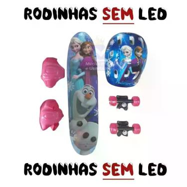 Imagem de Skate Menina Frozen Infantil Rodas Com Led Com Protecao Até 45KG model
