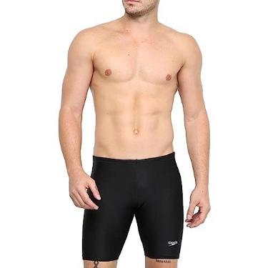 Imagem de Bermuda de Natação, Speedo, Xtra, Lycra Lisa com Lateral Jammer, tamanho GG3 - Preto