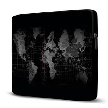 Imagem de Capa Pasta Maleta Notebook, 17.3 Polegadas - Mapa Mundi, Preto
