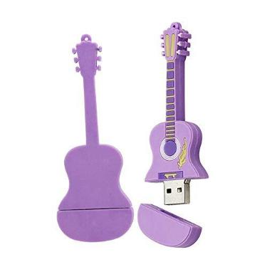 Imagem de 8 GB Modelo de guitarra USB 3.0 Flash Drive Pen Drive Pen Drive Pendrive USB Memory Stick Jump Drive Tamanho Compacto USB Flash Disk USB Drive USB 3.0 Stick - Roxo