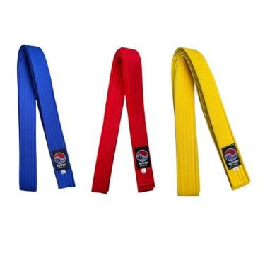 Imagem de Faixa Colorida Artes Marciais Judo Karate Taekwondo Infantil (Azul, M - 2,60m)
