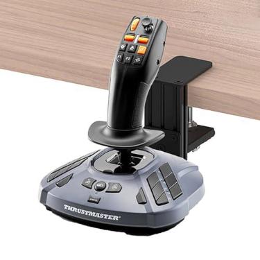 Imagem de BUJ Suporte de mesa de metal compatível com Thrustmaster SimTask Farmstick, T-Flight Hotas One, T-Flight Hotas 4, T-Flight Hotas X, T16000M FCS, TCA Sidestick, Sol-R1 Flight Stick, Sol-R2 Hotas