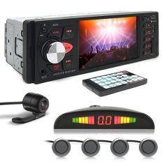 Kit Rádio C/ Tela + Câmera Ré + Sensor Ré Cinza Grafite Toyota Hilux 1 Kit Rádio C/ Tela + Câmera Ré + Sensor Ré Cinza Grafite Toyota Hilux 1