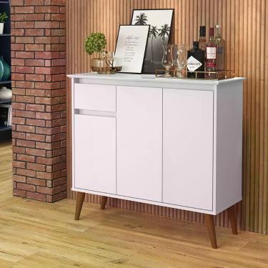 Imagem de Aparador Buffet Veneza - 3 Portas E 1 Gaveta Em Mdf-mdp Branco - Ej Móveis