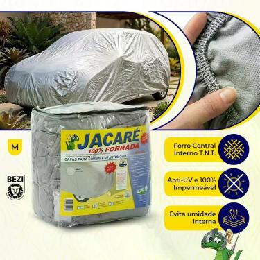 Imagem de Capa de Cobrir Carro Jacaré impermeável, forrada, protege contra sol, 