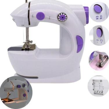 Imagem de Máquina De Costura Reta Mini Costura Rápida Branca - Lippin, Bivolt