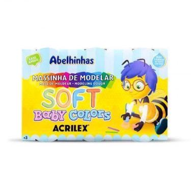 Imagem de Massinha Soft Baby Colors com 6 cores - 7376 - Acrilex
