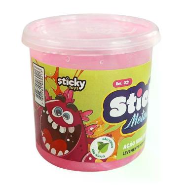 Imagem de Slime Infantil Geleca Metallic Textura Sensorial Macia Elástica Perfumada Transparente Pote 130g