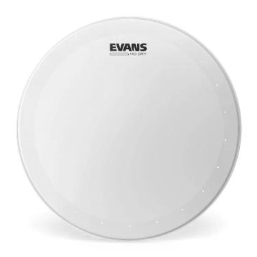Imagem de Pele para Bateria Batedeira 12 Evans HD Dry B12HDD Camada Dupla com Anel de Controle de Harmônicos Branca