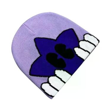 Imagem de Gorro De Lã Tricotado Estampado Y2K Unissex, Acessórios De Moda Hip Ho