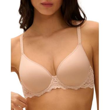 Imagem de Simone Perele Sutiã feminino Caresse 3D Plunge, Rosa pêssego, 38C
