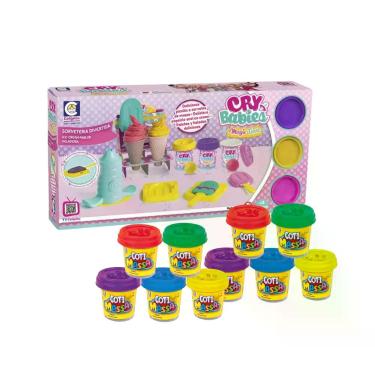 Imagem de Kit Brinquedo Sorveteria Divertida Massinha de Modelar Cry Babies + 10