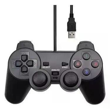 Imagem de Controle Ps2 Com Fio Usb Analogico Game Lehuai Manete - oem