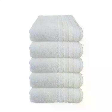Imagem de Kit 10 Toalhas de Piso Lufamar Platinum 50x80 Branca Hotel Luxo Cor:Br