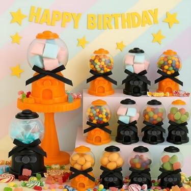 Imagem de Blosssound Conjunto de 24 mini máquinas de chiclete para dia dos namorados, 9,5 cm, dispensador de doces, caixa de plástico para doces para presente de aniversário dos namorados, decoração de festa
