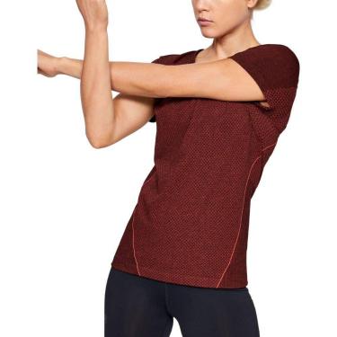 Imagem de Camiseta de Treino Feminina RUSH Seamless - Under Armour, Vermelho, M