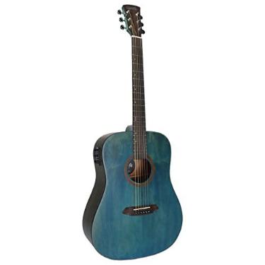 Imagem de VIOLÃO ELÉTRICO CORAL 41" - TAMPO SÓLIDO EM SPRUCE - BLUE WOOD - EQ 3 BANDAS – VGAC1954BW41 – TONANTE