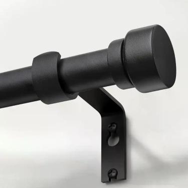Imagem de Varão de Cortina Lootkell 162-305cm Preto Fosco 1" de Diâmetro