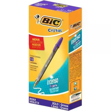 Imagem de Caneta Esferografica Cristal BOLD Fashion Roxa - BIC
