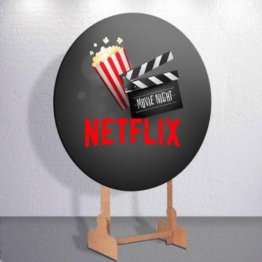 Imagem de Capas p/ Painel Redondo Estampa N3tFlix Pipoca Filme Estampa Infantil 