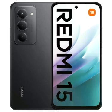 Imagem de Celular Redmi 15 4G 256GB 16GB RAM Dual SIM Tela 6.9" - Preto + FONE S