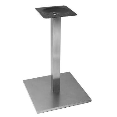 Imagem de Base De Mesa Em Inox Escovado Quadrada Para Tampos De Até 100cm 2201 Or Design