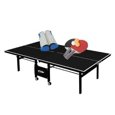Imagem de MESA DE PING PONG MDF 18mm 1084 PRETA KLOPF + Kit Completo 5091