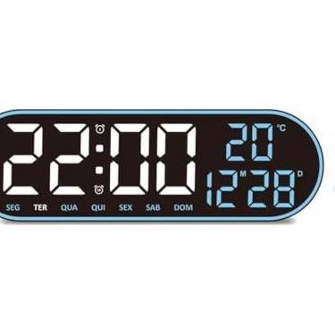 Imagem de Relógio Digital Parede LED Digital Grande com Data e Termômetro - Preto