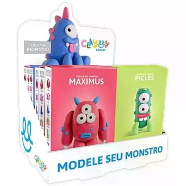 Imagem de Massinha de Modelar Air Clay Clayeez Creative Monstro Super Leve Macia Que Seca ao Ar 38G Doce Brinquedo