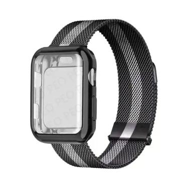 Imagem de Pulseira De Metal Com Fecho Magnético Para Apple Watch, 45mm 44mm 38mm