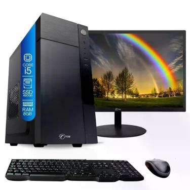Imagem de Computador Completo Intel i5 8GB SSD 480GB Win10 Pro Trial Monitor 19