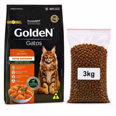 Imagem de Ração Golden Fórmula Gatos Castrados Salmão 3kg
