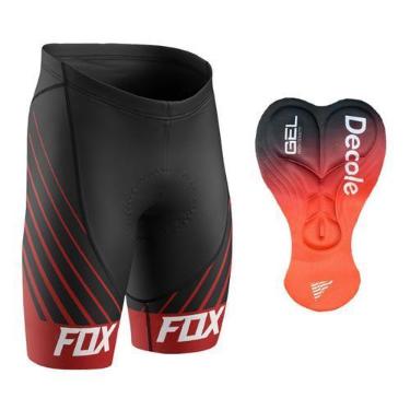 Imagem de Bermuda Ciclismo Fox Vermelha Forro Gel -, M