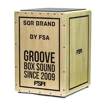 Imagem de Cajon FSA Instrumento de Percussão Profissional Feito à Mão - Graves Profundos, Som de Caixa Nítido, Madeira Brasileira, Design Ergonômico de Inclinação FLC8686 SQR NATURAL
